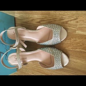 Diamond Nude Wedges! HOMECOMING SHOES!!